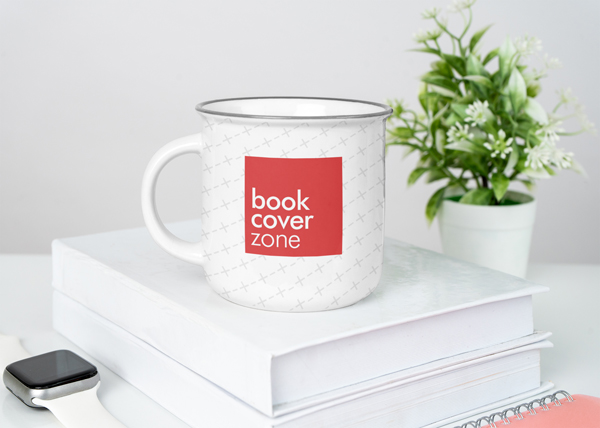 Enamel Coffee Mug Mockup