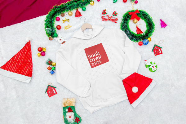 Flatlay Mockup of a Christmas Hoodie