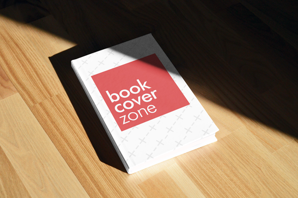 Hardcover Book Mockup on Wood Floor