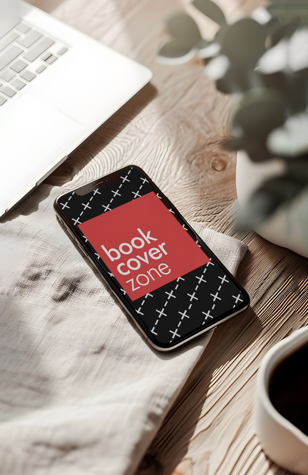 iPhone Mockup on Wooden Background