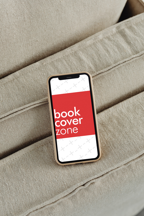 iPhone on Couch Pillow Mockup