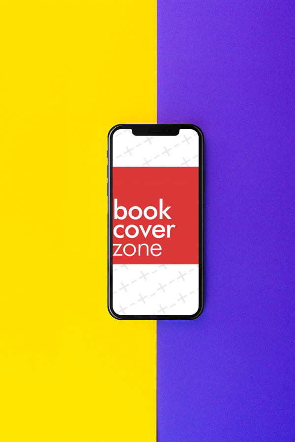 iPhone X Mockup on Two-Color Background