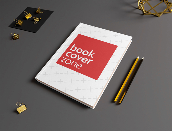Journal Mockup on Black Table