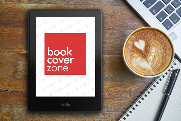 Kindle E-Reader Mockup on Wooden Table