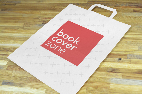 Logo Design Mockup on Flat Paper Bag