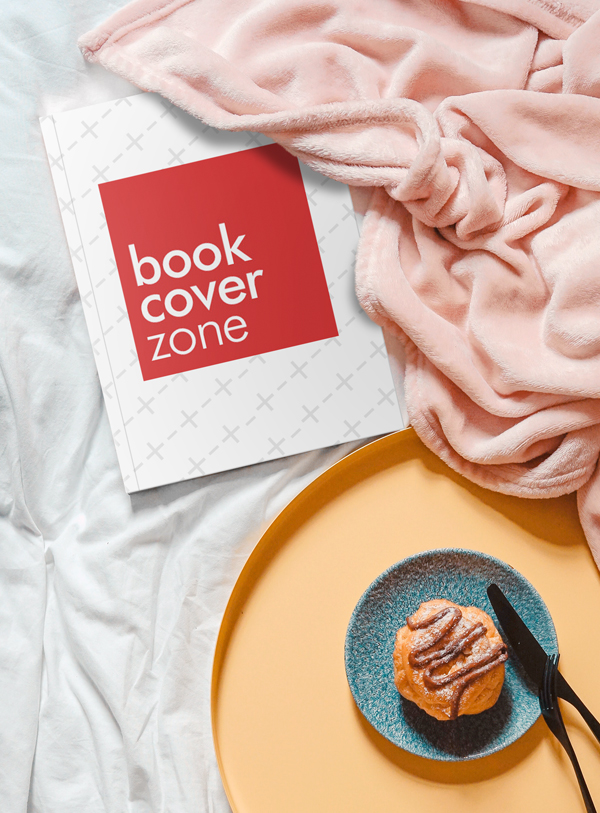 Magazine Cover Mockup on Breakfast Plate