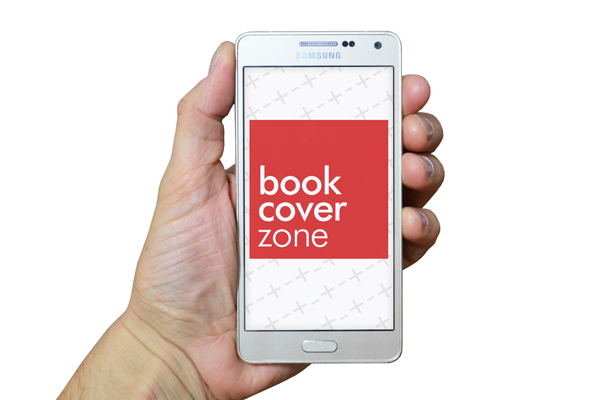 Mockup of Man Holding Golden Android Smartphone