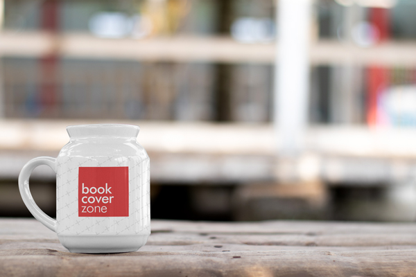 Mockup of a Milk Mug on Bamboo Shack