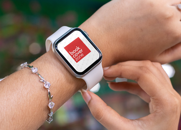 Smartwatch Mockup with Woman Browsing