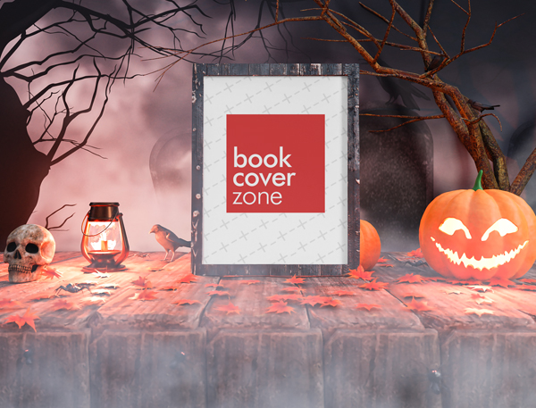 Stone Canvas Mockup in Scary Environment