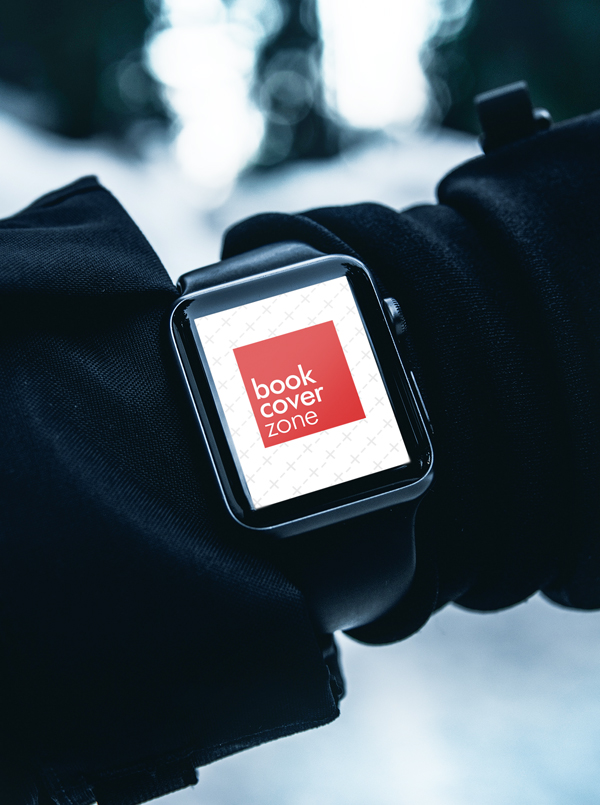 Apple Watch Mockup Outdoors in Winter