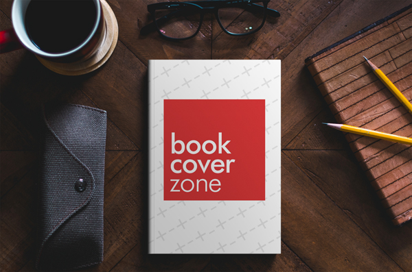 Hardcover Book Mockup on Wooden Desk