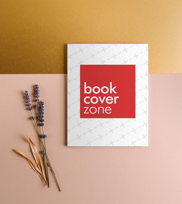 Book Mockup with Flower