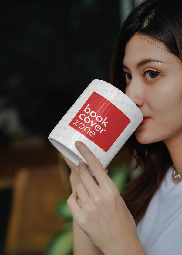 Woman Drinking from Mug Mockup