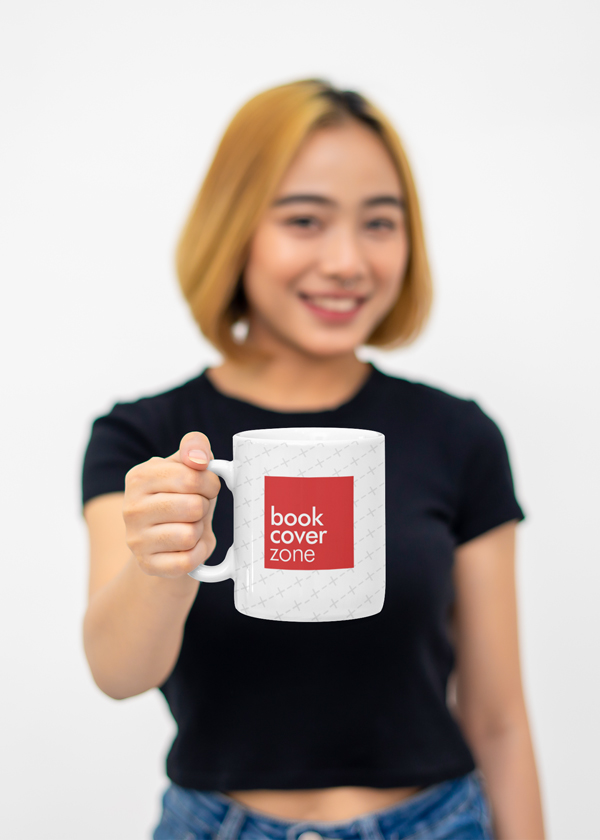 Woman Holding Mug Mockup