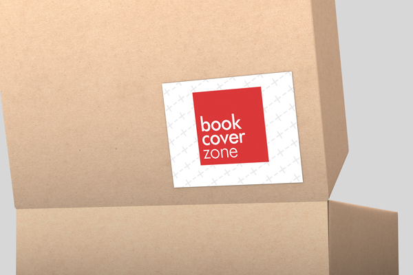Open Cardboard Box Label Mockup