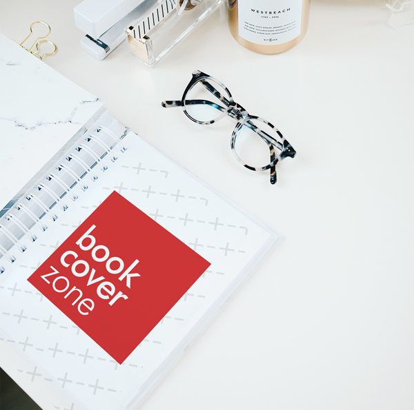 Open Notebook on Desk Mockup