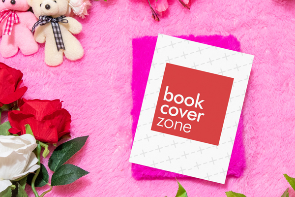 Paper Note Mockup on Purple Fluffy Book