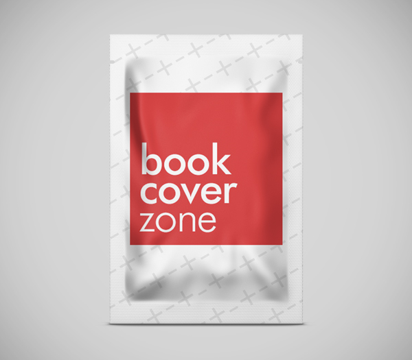 3D Rectangle Foil Sachet Bag Mockup