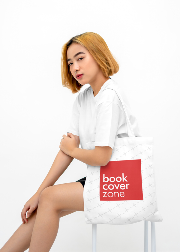 Shirt and Bag Mockup of a Posing Woman