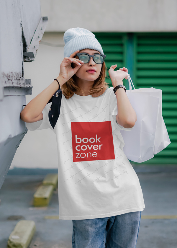 Shirt Mockup of a Young Woman