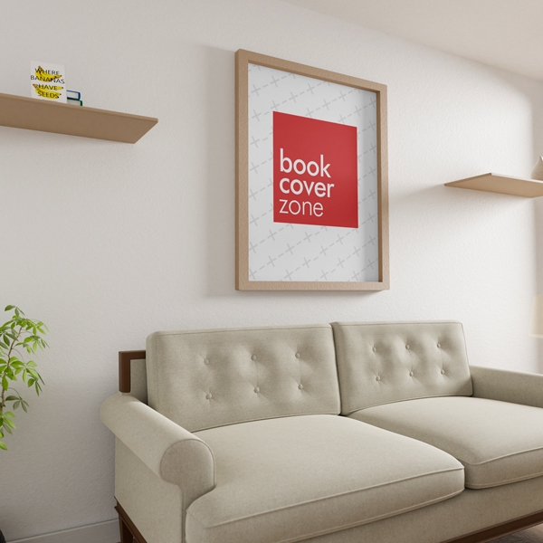 Side View Canvas Mockup in Living Room