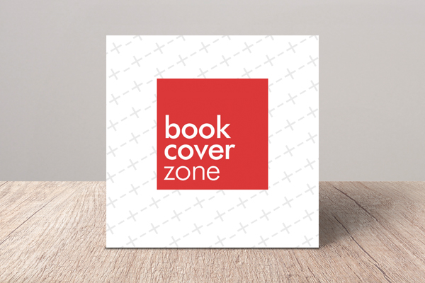 Square Postcard Mockup on Wood Table