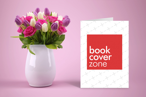 Standing Portrait Postcard Mockup