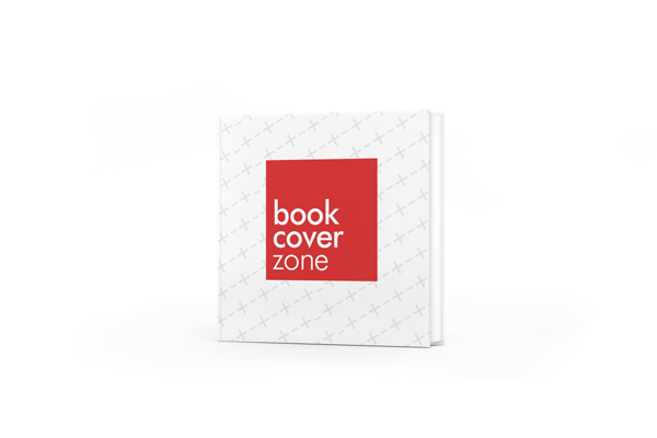 3D Standing Square Book Cover Mockup
