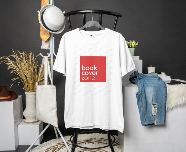 T-Shirt Hanging Mockup on Dark Background