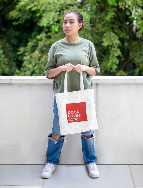 Tote Bag Mockup with Woman