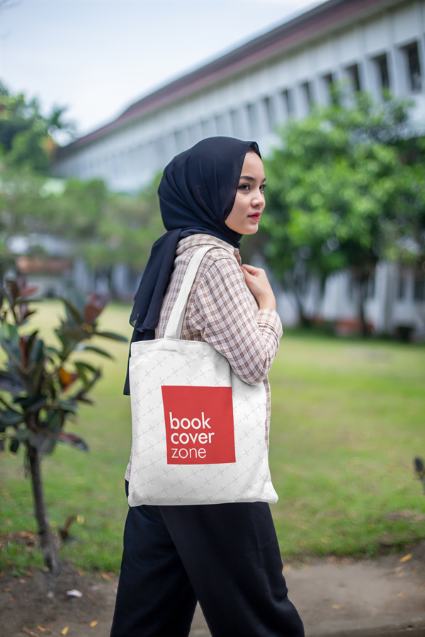 Tote Bag Mockup with a Woman