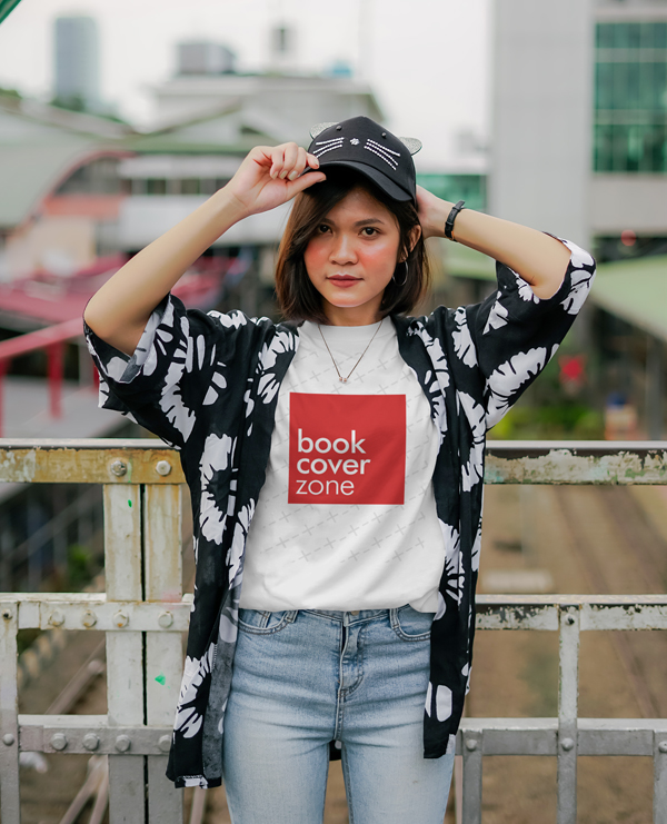 Stylish T-Shirt Mockup with Woman and Hat
