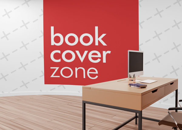 Wall Art Print Mockup on Desk