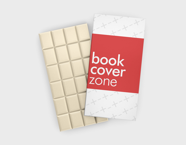 3D Mockup of White Chocolate Bar with Packaging