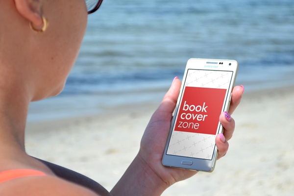 Woman Holding A5 Samsung Smartphone at the Beach