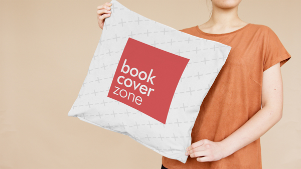 Woman Holding Pillow Mockup