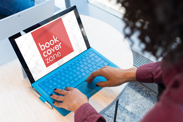 Woman Typing on Blue Windows Tablet
