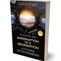 3D view of Premade Science Fiction Book Cover - Vanilla