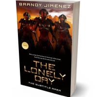 3D view of Raw Sienna #3568 - Premade Science Fiction Book Cover