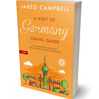 3D view of Premade Travel Book Cover - Sea Buckthorn