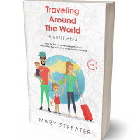 3D view of Patina #5508 - Premade Travel Book Cover | BookCoverZone