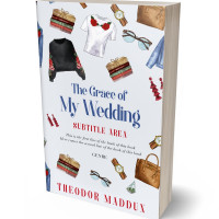 3D view of Athens Gray #5788 - Premade Abstract Book Cover