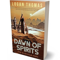 3D view of Muddy Waters #6216 - Premade Science Fiction Book Cover