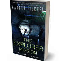 3D view of Premade Science Fiction Book Cover - Ebony