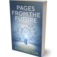 3D view of Premade Business Book Cover - Blue Bayoux