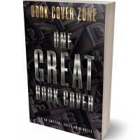 3D view of Premade Abstract Book Cover - Thunder