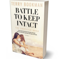 3D view of Premade Chick Lit Book Cover - Quarter Spanish White