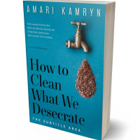 Tablet view of Deep Cerulean #9583 - Premade Abstract Book Cover