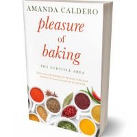 3D view of Premade Cookbooks & Food & Wine Book Cover - Satin Linen